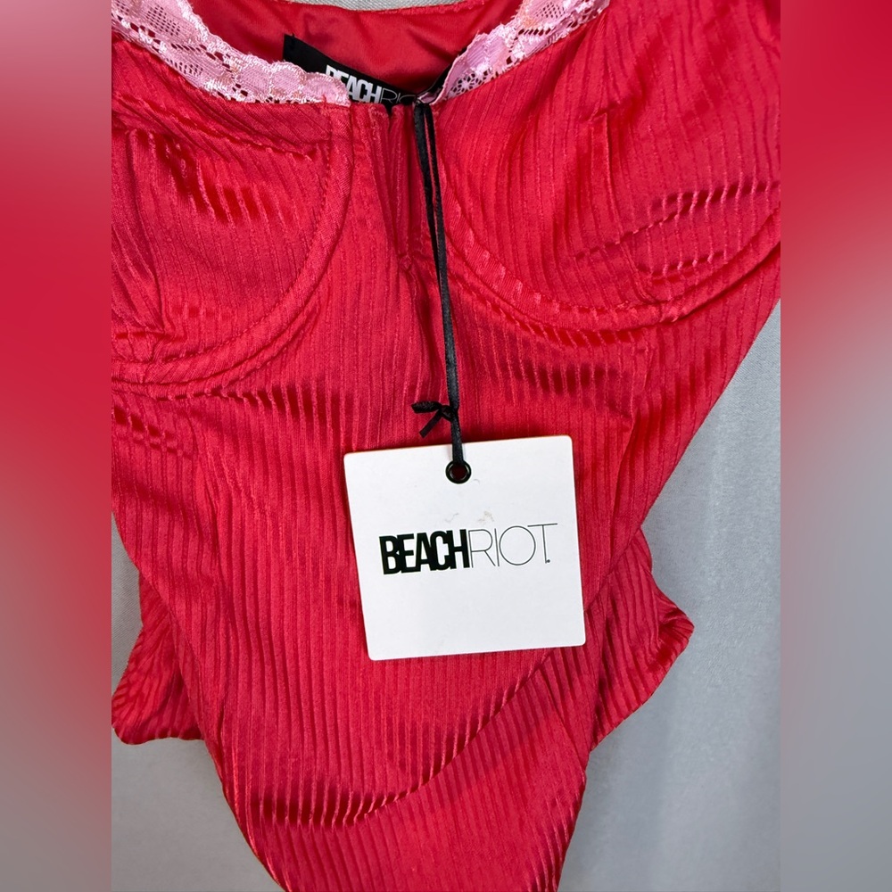 Beach Riot Scarlet One Piece Holly Jolly- Size Small - Picture 9 of 15
